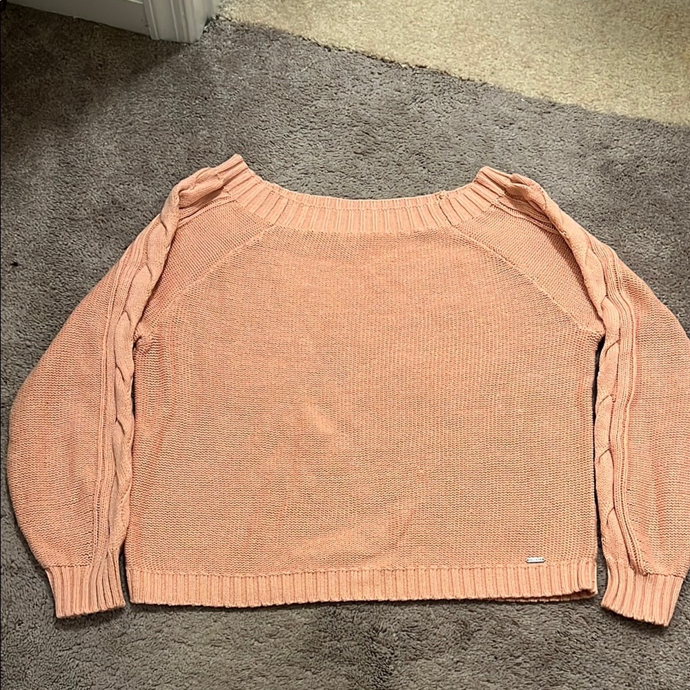 Hollister Pink Off-the-Shoulder Sweater